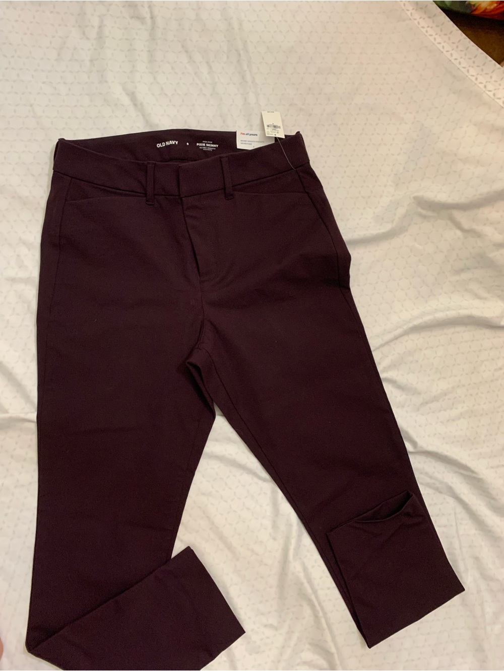 Old Navy Women's Stretch Pixie cut pants - Dark Plum